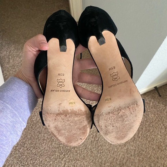 Black Suede ANTONIO MELANI Heels - Picture 6 of 6